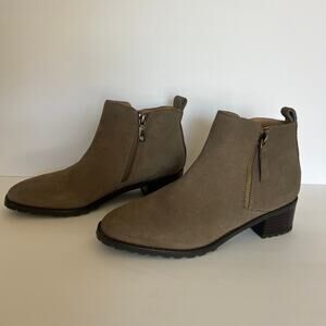 Blondo Samara Tan Taupe Waterproof Suede Ankle Booties Womens 9